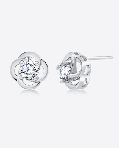 DANIEL CLIFFORD Liza Damen-Ohrringe 925 Sterling-Silber I Zirkonia Kristall I Geschenk für Frauen
