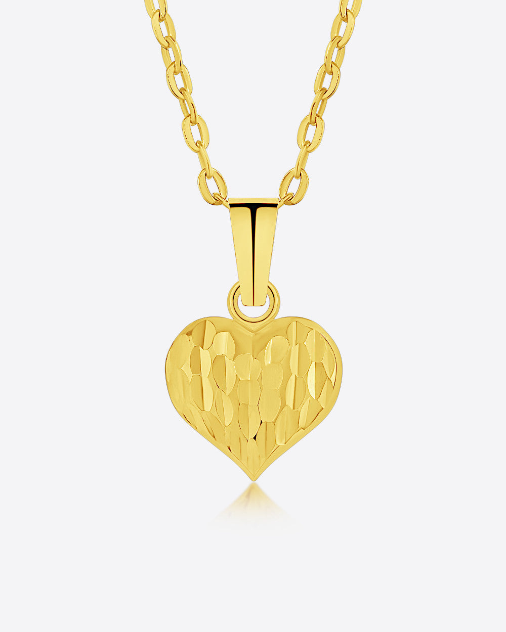 Damen Halskette Gold 585 Anhänger Herz diamantiert 'Amilena', filigrane Goldkette kleiner Herzanhänger, dünne Herzkette Echtgold 14k DANIEL CLIFFORD
