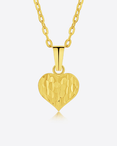 Damen Halskette Gold 585 Anhänger Herz diamantiert 'Amilena', filigrane Goldkette kleiner Herzanhänger, dünne Herzkette Echtgold 14k DANIEL CLIFFORD