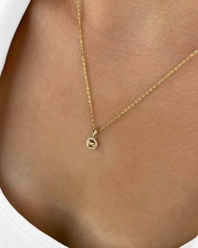 Damen Halskette Gold 375 Anhänger Unendlichkeit + Kristalle 'Eleana', filigrane Goldkette Infinity, dünne Kette mit Unendlichkeitsanhänger Echtgold 9k