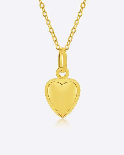 Damen Halskette Gold 375 Anhänger Herz 'Ariana', filigrane Goldkette + kleiner Herzanhänger Gelbgold, dünne Herzkette Echtgold 9k DANIEL CLIFFORD