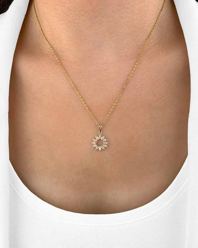 Damen Halskette Gold 375 Anhänger Unendlichkeit + Kristalle 'Eleana', filigrane Goldkette Infinity, dünne Kette mit Unendlichkeitsanhänger Echtgold 9k