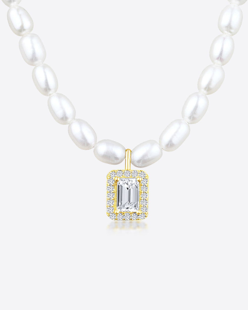 Daniel Clifford Damen Halskette Silber 925 Perlenkette gold Julia Süßwasserkultur-Perlen Schmuck Sterlingsilber 14 Karat vergoldet Geschenk Frau Freundin Mutter Schwester