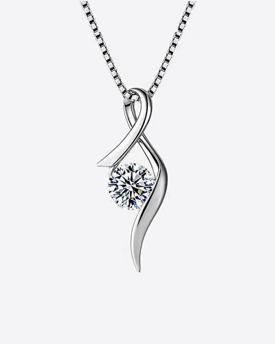 DANIEL CLIFFORD Isabella Damen-Halskette 925 Sterling-Silber I Kristall-Anhänger weiß (Kettenlänge: 45 cm) - Echtschmuck Geschenk für Frauen#farbe_weiss