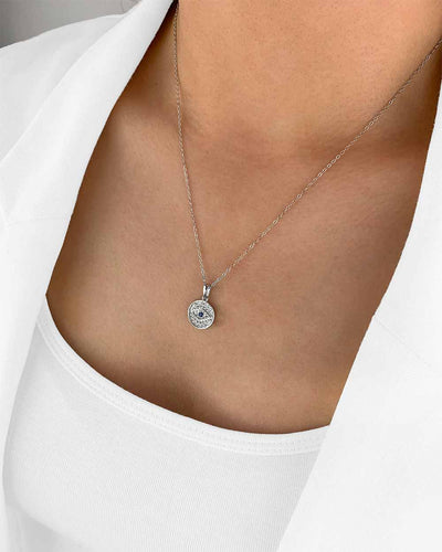 Damen Halskette Silber 925 Anhänger Nazar Auge blau 'Amina', filigrane Silberkette Nazaranhänger, blaues Auge Kette mit blauem Kristall echt Silber