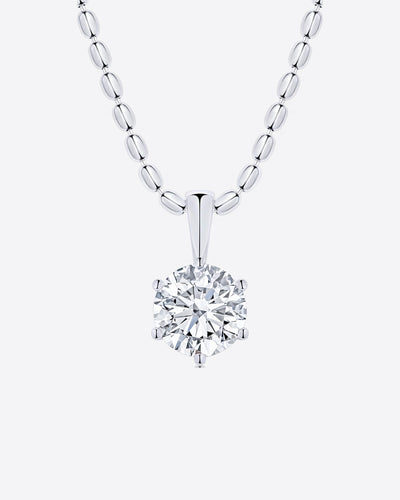 Damen Halskette Silber 925 Anhänger Kristall 'Rosabelle', filigrane Silberkette Kristallanhänger Silber-Perlen Kette kleiner Stein Frauen Kristallkette