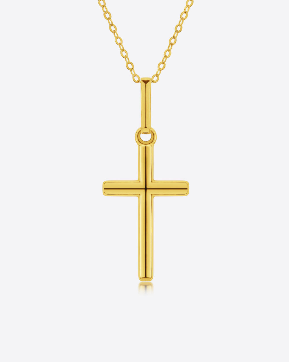 Damen Halskette Gold 585 Anhänger Kreuz 'Miriam', filigrane Goldkette Kreuzanhänger Echtgold 14k, dünne Kreuzkette 585er Gelbgold echt DANIEL CLIFFORD