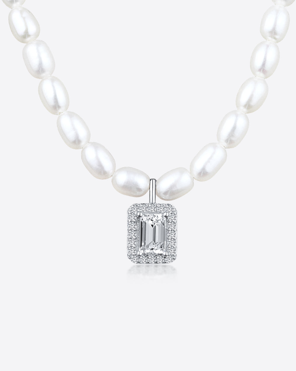 Daniel Clifford Damen Halskette Silber 925 Perlenkette Julia Süßwasserkultur-Perlen Schmuck Sterlingsilber Geschenk Frau Freundin Mutter Schwester