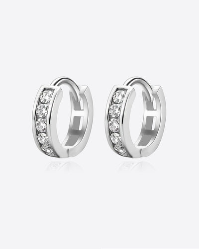 DANIEL CLIFFORD Grace Ohrringe Silber 925 Creolen Zirkonia Kristalle I Echtschmuck für Frauen aus Sterlingsilber + Geschenk-Box für Sie zum Jahrestag/Geburtstag/Jubiläum