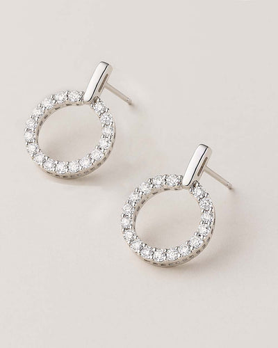DANIEL CLIFFORD Chloe Damen-Ohrringe 925 Sterling Silber I Zirkonia Kristalle I Geschenk für Frauen