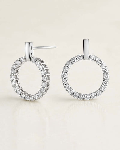 DANIEL CLIFFORD Chloe Damen-Ohrringe 925 Sterling Silber I Zirkonia Kristalle I Geschenk für Frauen