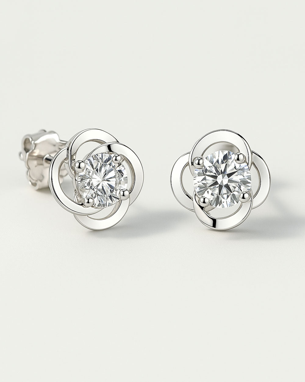 DANIEL CLIFFORD Liza Damen-Ohrringe 925 Sterling-Silber I Zirkonia Kristall I Geschenk für Frauen