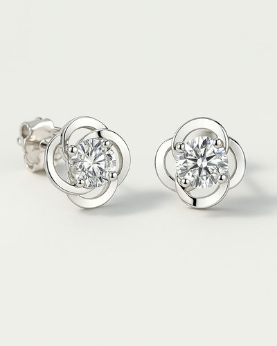 DANIEL CLIFFORD Liza Damen-Ohrringe 925 Sterling-Silber I Zirkonia Kristall I Geschenk für Frauen