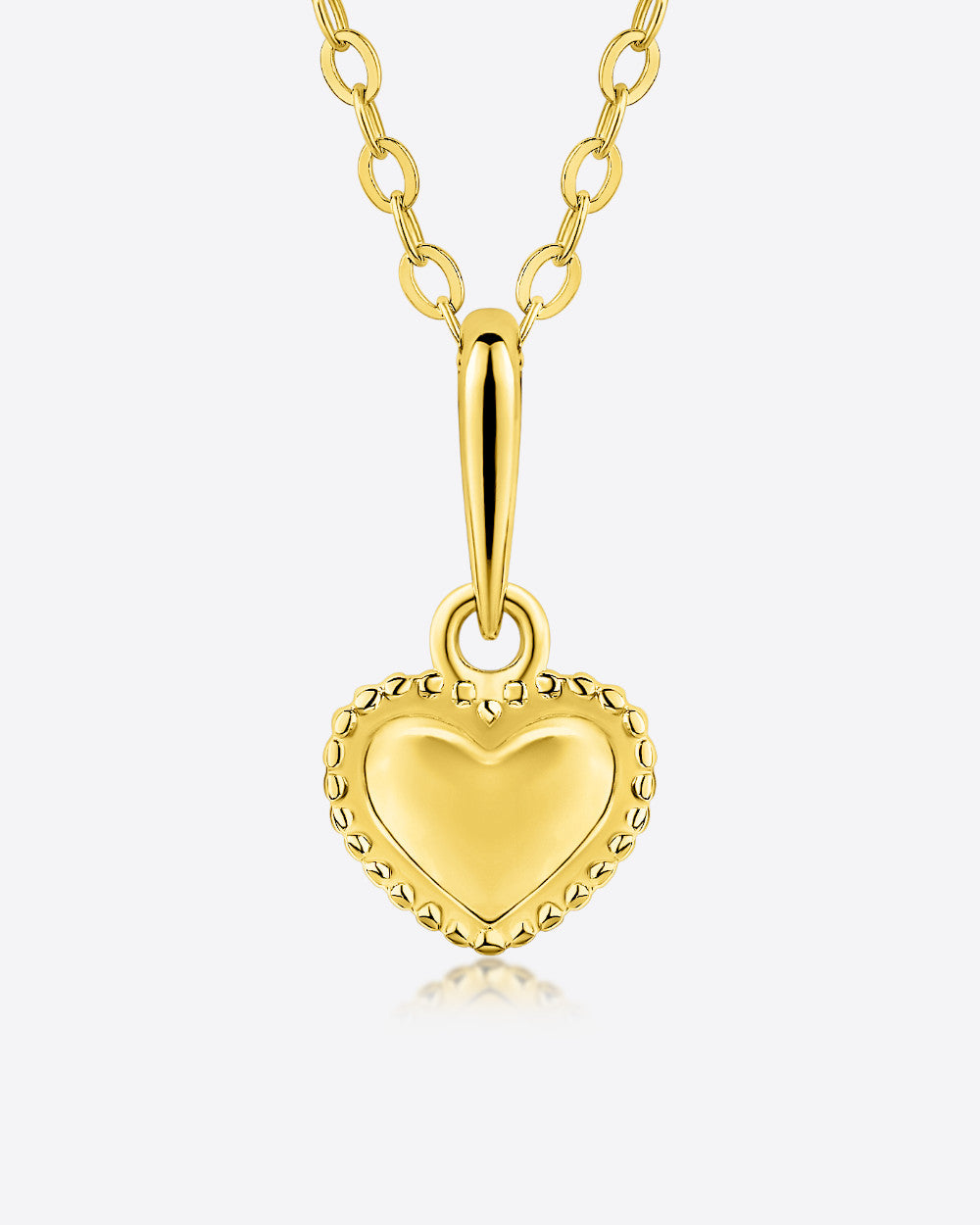 Damen Halskette Silber 925 18 Karat Gold Anhänger Herz 'Paula', filigrane Silberkette vergoldet Goldkette kleiner Herzanhänger Kette schlicht Herzkette Sterlingsilber, DANIEL CLIFFORD