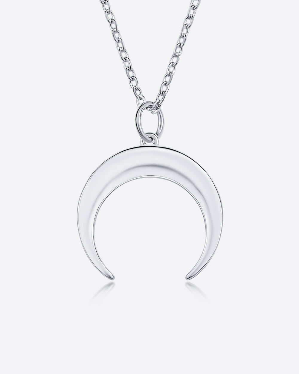 Damen Halskette Silber 925 Anhänger Halbmond 'Elara', filigrane Silberkette Mondanhänger dünne Kette Sichelmond Mondkette Mondsichel, DANIEL CLIFFORD 