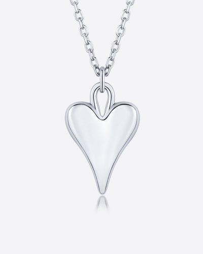 Damen Halskette Silber 925 Anhänger Herz 'Libi', filigrane Silberkette kleiner Herzanhänger Kette schlicht Herzkette Sterlingsilber DANIEL CLIFFORD