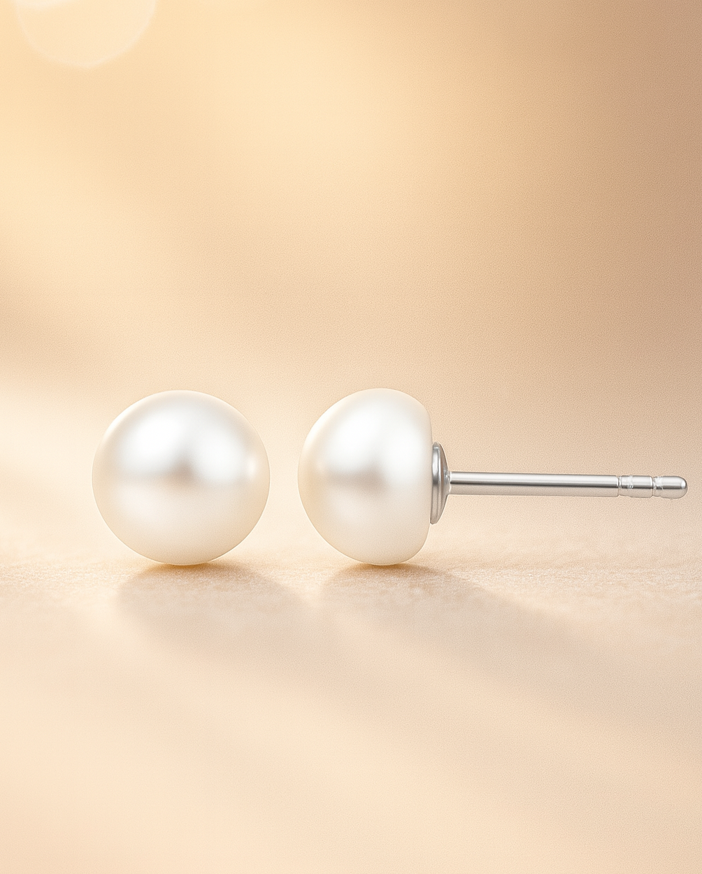 DANIEL CLIFFORD „Rita“ Damen Ohrstecker Silber 925 rhodiniert + Süßwasserzucht Perle, silberne Perlen Ohrringe