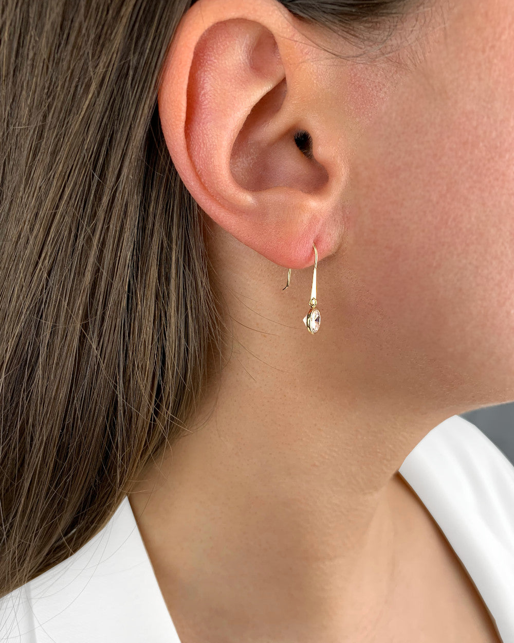 My Gold Damen Ohrringe Anastasia - Echtes 585 Gelbgold (14 Karat) 42mm Ohrhänger