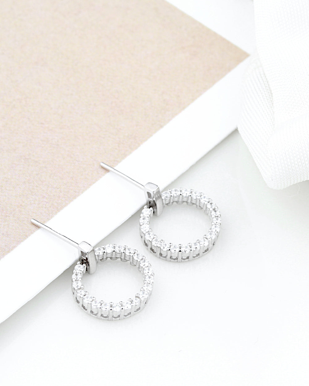 DANIEL CLIFFORD Chloe Damen-Ohrringe 925 Sterling Silber I Zirkonia Kristalle I Geschenk für Frauen