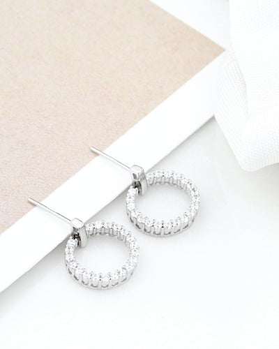 DANIEL CLIFFORD Chloe Damen-Ohrringe 925 Sterling Silber I Zirkonia Kristalle I Geschenk für Frauen