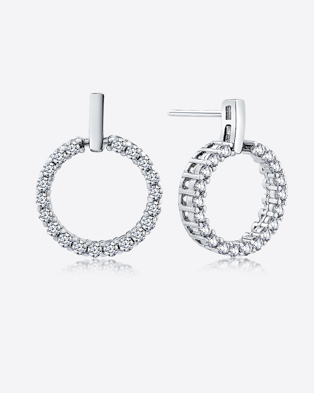 DANIEL CLIFFORD Chloe Damen-Ohrringe 925 Sterling Silber I Zirkonia Kristalle I Geschenk für Frauen