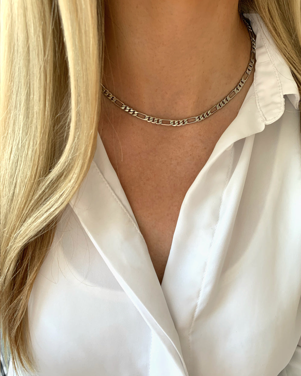 Daniel Clifford Schmuck Damen Halskette Silber 925 Choker statement kette Sterlingsilber Panzerkette Geschenk für Frau Freundin Mutter Schwester 