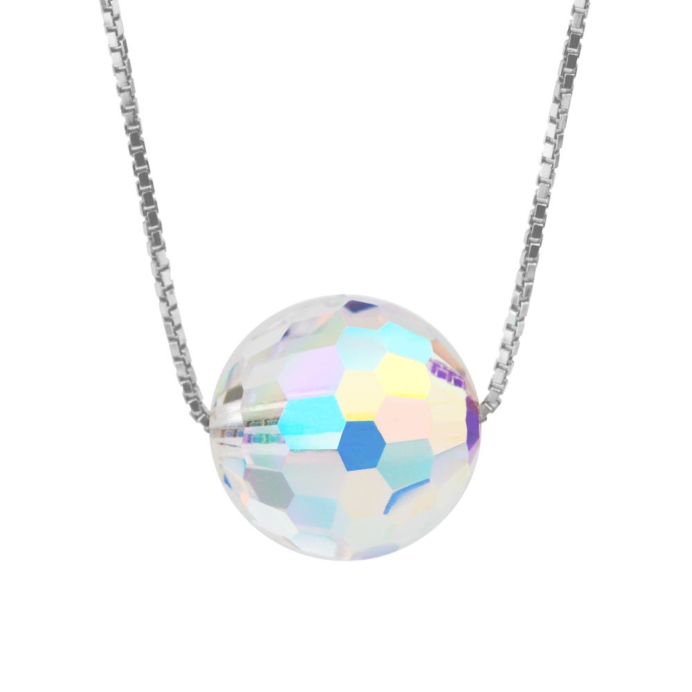 DANIEL CLIFFORD Delia Halskette Damen Silber 925 mit Anhänger I Swarovski Elements Kristall (Kettenlänge: 46 cm) - Schmuck Geschenk für Frauen 