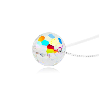DANIEL CLIFFORD Delia Halskette Damen Silber 925 mit Anhänger I Swarovski Elements Kristall (Kettenlänge: 46 cm) - Schmuck Geschenk für Frauen 