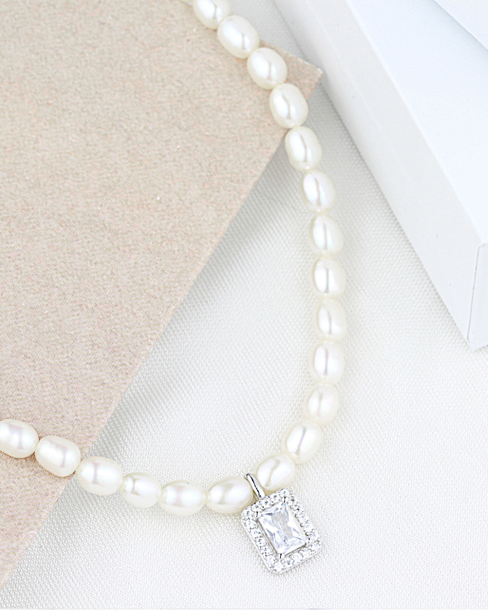 Daniel Clifford Damen Halskette Silber 925 Perlenkette Julia Süßwasserkultur-Perlen Schmuck Sterlingsilber Geschenk Frau Freundin Mutter Schwester