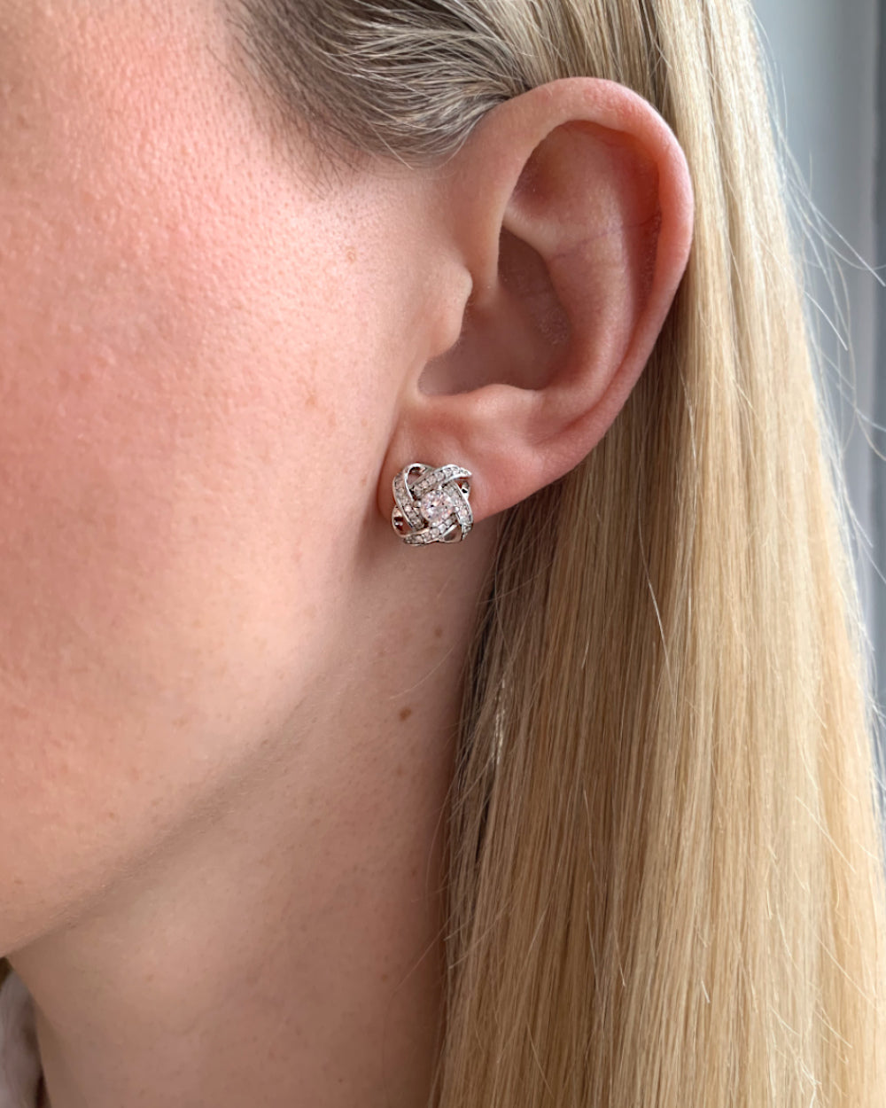 DANIEL CLIFFORD Odette Damen-Ohrringe 925 Sterling Silber Zirkonia Kristalle I Echtschmuck für Frauen + Geschenk-Box für Sie zum Jahrestag Geburtstag Jubiläum