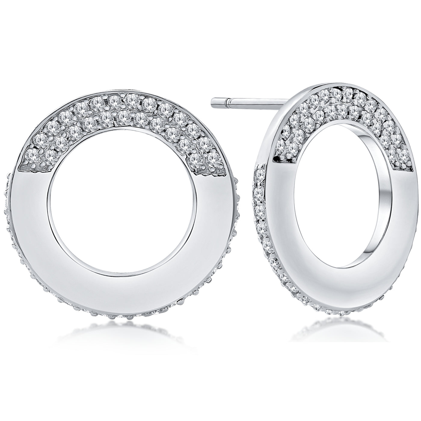 DANIEL CLIFFORD Alexandra Damen-Ohrringe 925 Sterling Silber I Zirkonia Kristalle I Geschenk für Frauen
