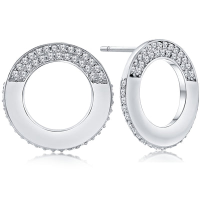 DANIEL CLIFFORD Alexandra Damen-Ohrringe 925 Sterling Silber I Zirkonia Kristalle I Geschenk für Frauen