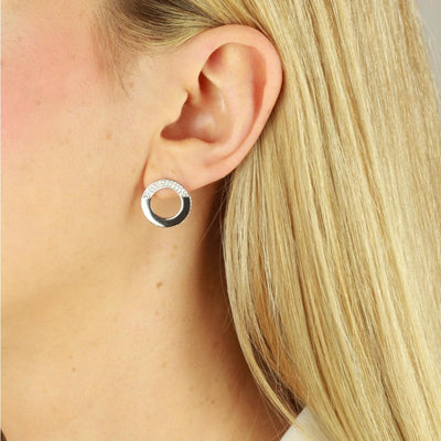 DANIEL CLIFFORD Alexandra Damen-Ohrringe 925 Sterling Silber I Zirkonia Kristalle I Geschenk für Frauen 