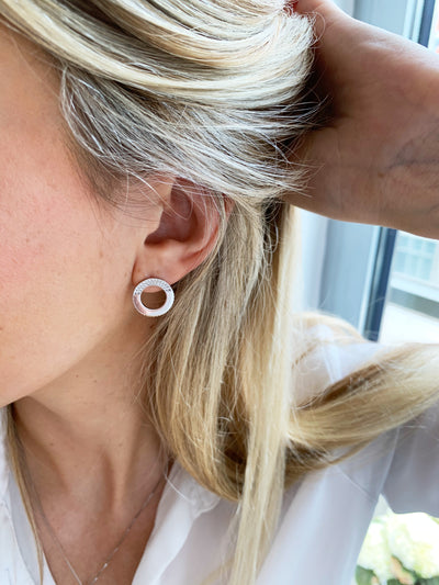 DANIEL CLIFFORD Alexandra Damen-Ohrringe 925 Sterling Silber I Zirkonia Kristalle I Geschenk für Frauen