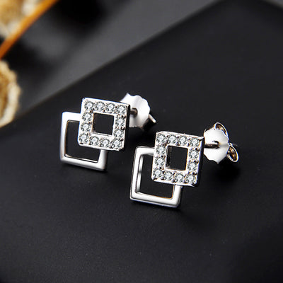 DANIEL CLIFFORD Amanda Ohrringe Damen Silber 925 I Zirkonia Kristalle Sterlingsilber I Echt-Schmuck Geschenk für Frauen
