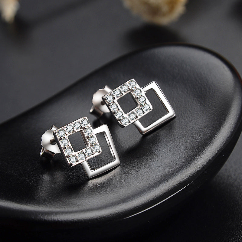 DANIEL CLIFFORD Amanda Ohrringe Damen Silber 925 I Zirkonia Kristalle Sterlingsilber I Echt-Schmuck Geschenk für Frauen