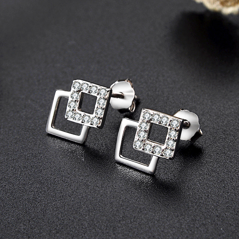 DANIEL CLIFFORD Amanda Ohrringe Damen Silber 925 I Zirkonia Kristalle Sterlingsilber I Echt-Schmuck Geschenk für Frauen