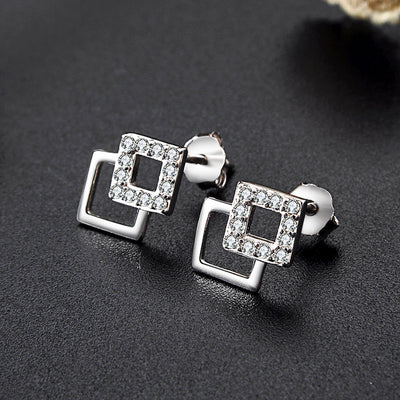 DANIEL CLIFFORD Amanda Ohrringe Damen Silber 925 I Zirkonia Kristalle Sterlingsilber I Echt-Schmuck Geschenk für Frauen