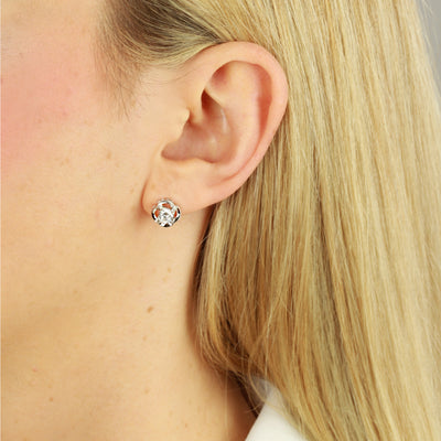 DANIEL CLIFFORD Liza Damen-Ohrringe 925 Sterling-Silber I Zirkonia Kristall I Geschenk für Frauen
