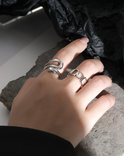 Damen Ring Silber 925 Jane, eleganter Silberring größenverstellbar Statement stilvoll I Daniel Clifford