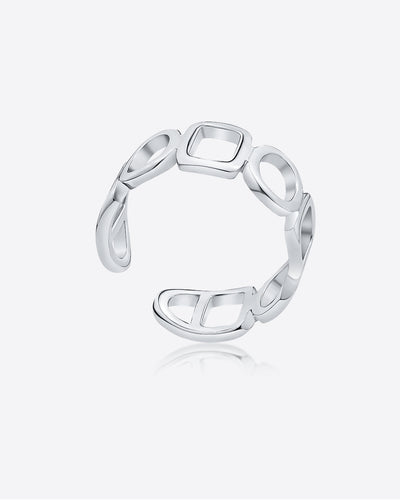 Damen Ring Silber 925 Jane, eleganter Silberring größenverstellbar Statement stilvoll I Daniel Clifford