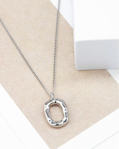 Daniel Clifford Halskette 925 Silber Damen Kette Torus Anhänger Pendant Geschenk für Frauen Freundin Mutter Schwester Oval Anhänger