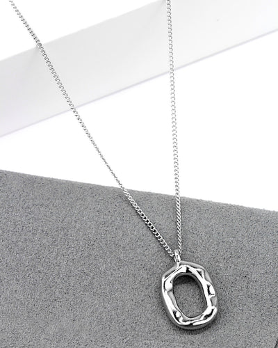 Daniel Clifford Halskette 925 Silber Damen Kette Torus Anhänger Pendant Geschenk für Frauen Freundin Mutter Schwester Oval Anhänger