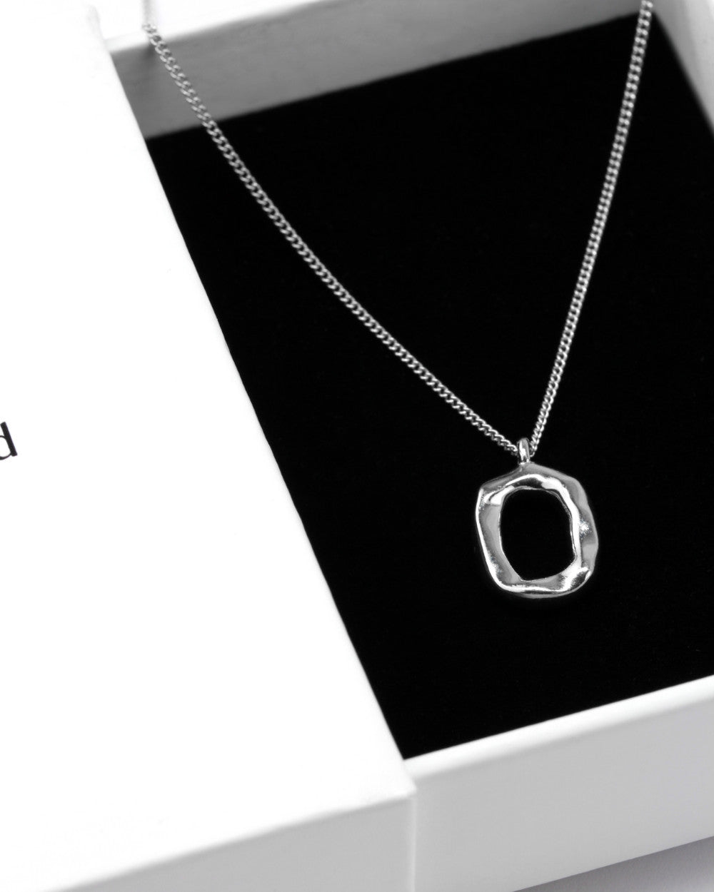 Daniel Clifford Halskette 925 Silber Damen Kette Torus Anhänger Pendant Geschenk für Frauen Freundin Mutter Schwester Oval Anhänger
