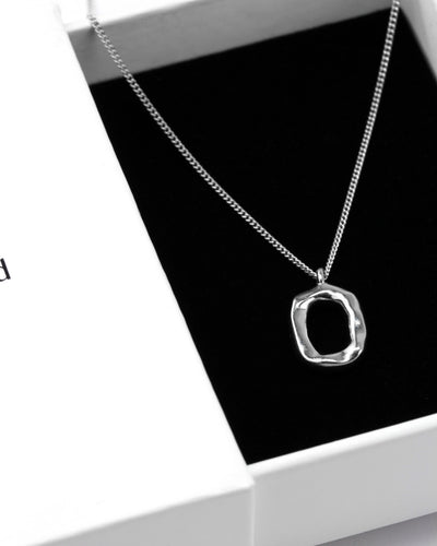 Daniel Clifford Halskette 925 Silber Damen Kette Torus Anhänger Pendant Geschenk für Frauen Freundin Mutter Schwester Oval Anhänger