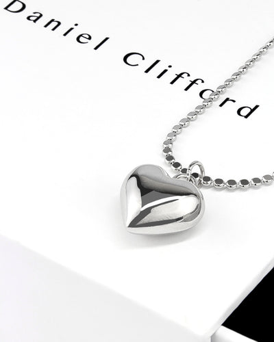 Daniel Clifford Damen Halskette Herz Anhänger Silber 925 Herzkette Herz Collier Dirndl-Kette Geschenk Frau Freundin Mutter Schwester Valentinstag