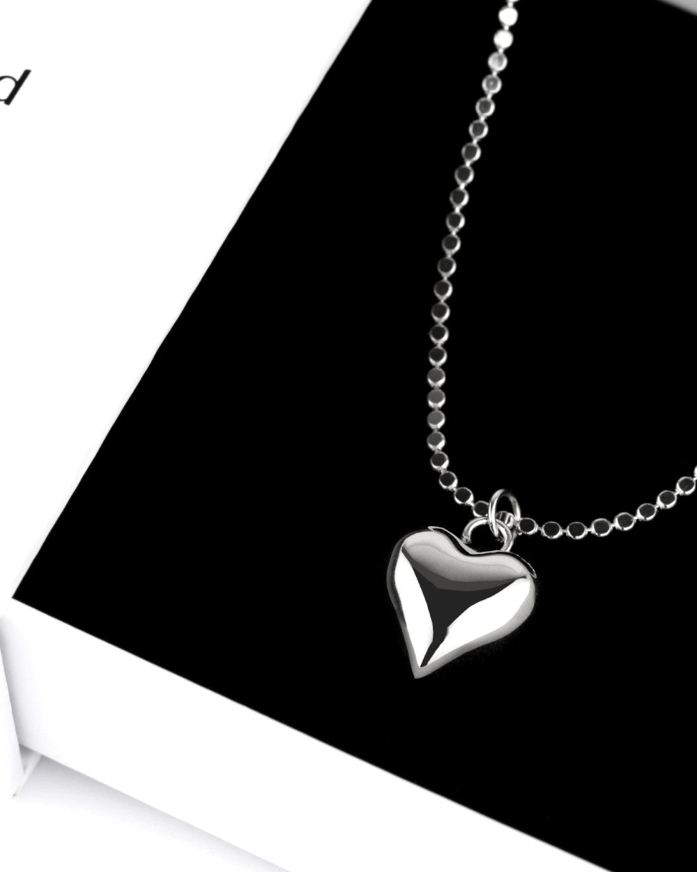 Daniel Clifford Damen Halskette Herz Anhänger Silber 925 Herzkette Herz Collier Dirndl-Kette Geschenk Frau Freundin Mutter Schwester Valentinstag