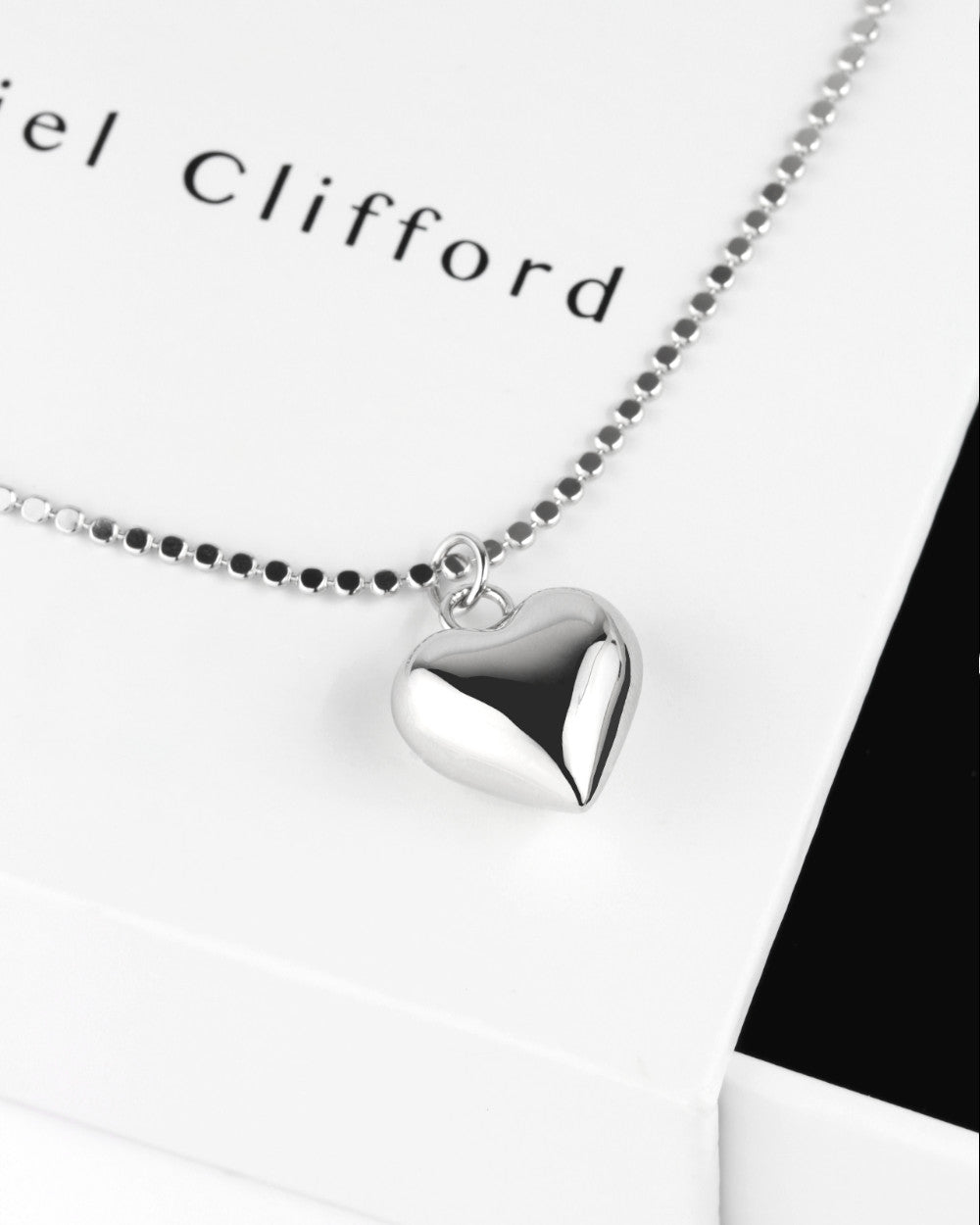 Daniel Clifford Damen Halskette Herz Anhänger Silber 925 Herzkette Herz Collier Dirndl-Kette Geschenk Frau Freundin Mutter Schwester Valentinstag