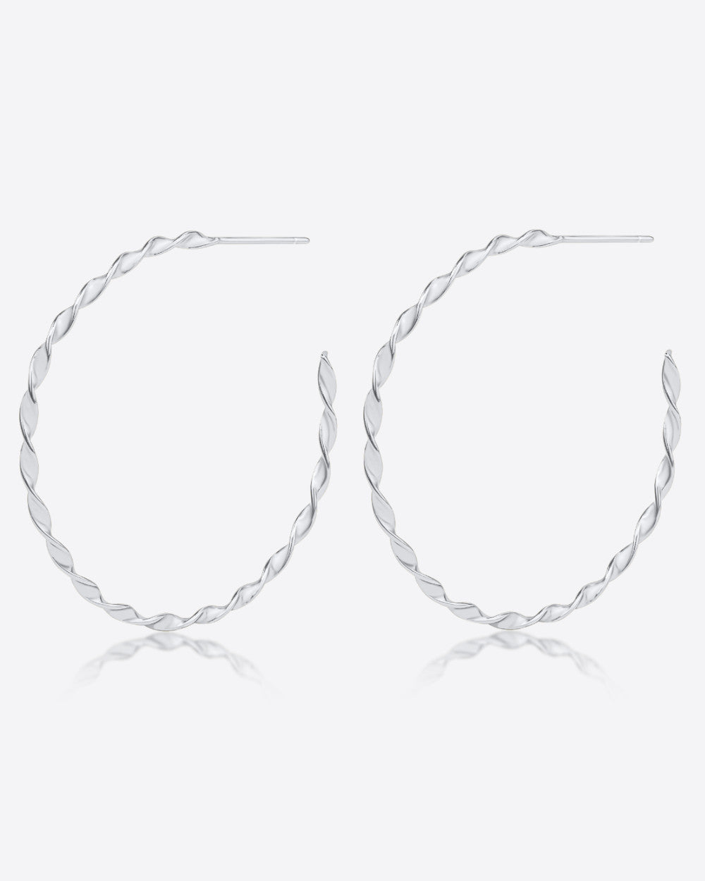 DANIEL CLIFFORD Damen Creolen Silber 925 gedreht »Gloria«, 30mm große XL Creolen twisted stylische Kreis-Ohrstecker Statement