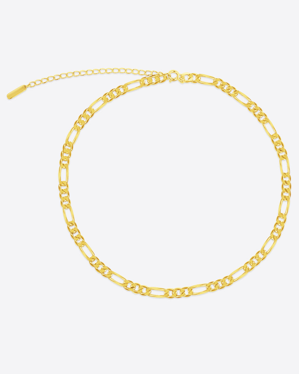 DANIEL CLIFFORD Halskette Choker »Alice«, Figaro Kette 925 Silber 35cm - 42cm verstellbar enganliegende Panzerkette für Frauen